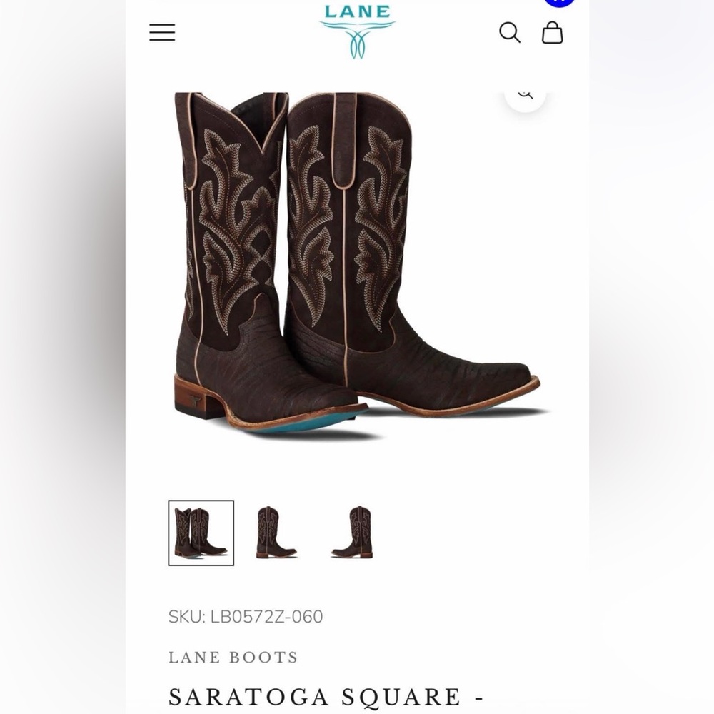 🩵Lane Iconic Blue Bottoms. Sartatoga Chocolate Boots
Limited special release. - Picture 5 of 9